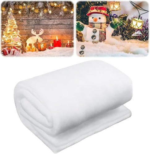 Auzlya Weihnachten Schneedecke Rolle,150x40cm Gefälschte Schneedecken | Schneedecke Deko,Weiß Kunstschnee Matte,Watte Deko Weihnachten,für Unter Dem Weihnachtsbaum,Dorf-Displays