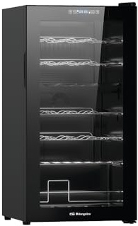 Orbegozo Vinoteca con compresor VCO 2850, volumen 74 litros capacidad para 28 botellas, refrigeracion por compresor, temperatura 5-18º, clase G, R600a
