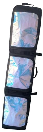 KiBcsLic Skitasche Doppel Skitasche mit Rollen Wasserabweisend Tragbare Snowboardtasche Gepolstert Ausrüstung Aufbewahrung Bekleidung für Männer Frauen Skiurla, Schwarz