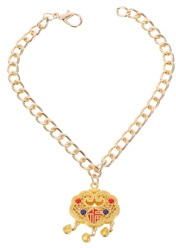 ERINGOGO Metall pet anhänger Halskette mit Langlebigem Schloss und Glocke Verstellbare Robuste Metallqualität Rostbeständig für und Hunde Festliche Haustier Dekoration