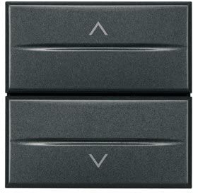 Conmutador ancho Axial Bticino Axolute HS4027/2 Antracita 1-0-2 16A para persianas