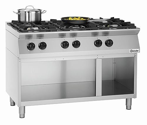Bartscher 6 Flammen Gasherd MFGO 7060 mit offenem Unterbau - 1582101
