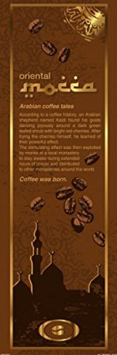 1art1 Kaffee Mokka, Orientalische Kaffee-Legende, In Englisch Selbstklebende Fototapete Poster-Tapete 240x75 cm