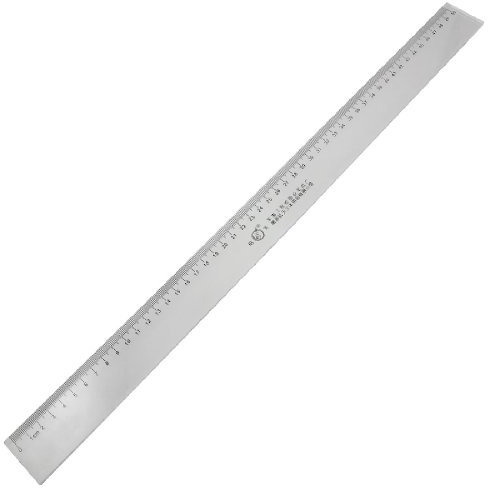 sourcing map Gerade Lineal Zoll Metrisch Edelstahl Messwerkzeug mit Aufhängeloch 50cm 1 Stück