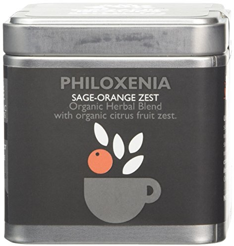 Organic Islands Philoxenia Greek Organic Herbal Tea Cube - Natural Remedy-Sage-Orange Zest 28.35 g | Organic Greek herbal tea with aromatic sage and refreshing orange zest for a naturally soothing Mediterranean infusion.