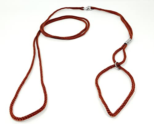 ShowLeine Vorführleine für Hundeausstellung Ausstellungsleine braun 3mm x 120cm