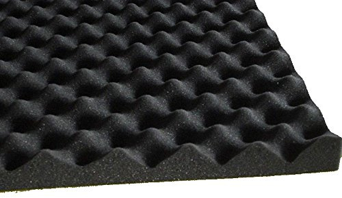 mail2mail Noppenschaumstoff-Schaumstoff-Daemmung-platten Dämmung Schaumstoff Akustik PC ca.100 x 100 x 3 cm Anthrazit / Schwarz (Ohne Selbstklebend)