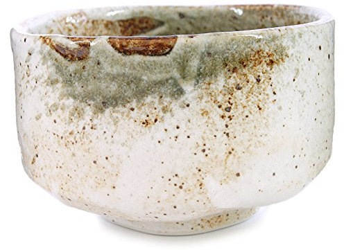 Mino Ware Japanese Handcrafted Matcha Tea Bowl Beige, Matcha Tea Cup Ceremony, Authentic Pottery, Yuki Shino Chawan