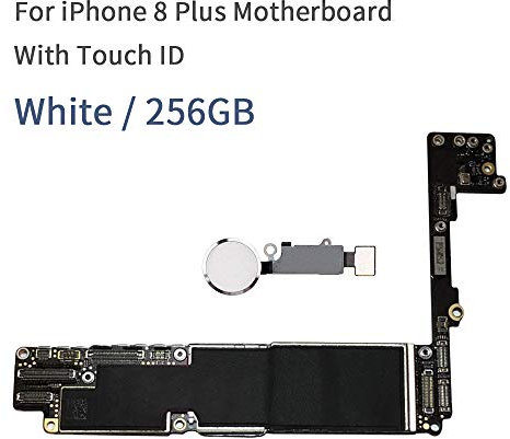 Carte mère pour iPhone 8 Plus 256 Go avec système d'empreintes digitales iOS pour carte mère iPhone 8 Plus avec puces 256GB White