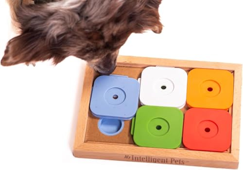 My Intelligent Dogs Jouet Chien Occupation Sudoku – Jouet Interactif Chien pour Entraînement Mental - Jeu Intelligence, Jouets pour Chiens Stimule Le Cerveau et Réduit l’Ennui - Medium Advanced Color