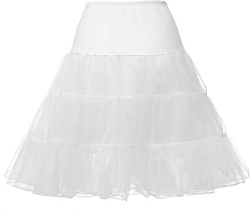 Abaowedding Flower Girls Hoopless Petticoat Crinoline Child's Tutu Underskirt Slips(Long-White,Medium)