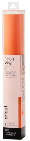 Cricut Smart Vinyl Removable - 13in x 3ft - Vinyl for Indoor/Glass Decal Projects - Compatible with Explore 3/Maker 3 - Orange