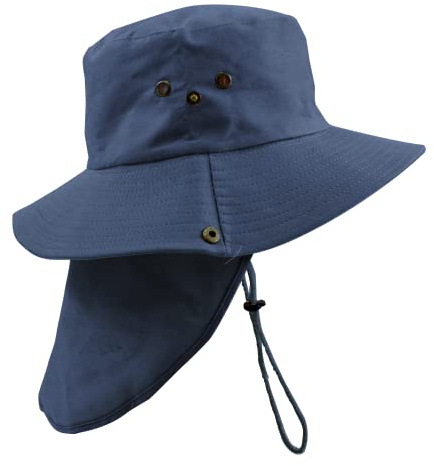 Carnavalife Sombrero de Sol con Protección Cuello para Hombre Mujer, Gorras de Pescador Transpirable y Plegable, Gorro con Orejeras de Acampada y Marcha, Unisex, Talla única