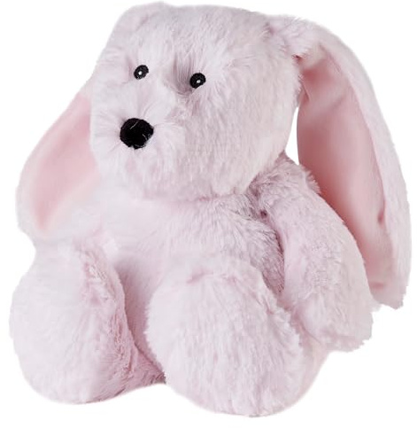 Warmies Plüsch Pinker Hase Mikrowellen-Wärmekissen, mit französischem Lavendelduft, beschwertes Plüschtier, heißes oder kaltes Heizkissen-Wärmekissen zur Entspannung und warmen Linderung