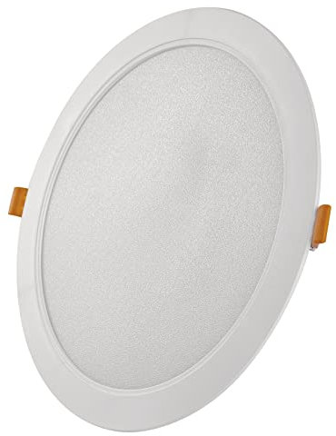 EMOS LED Panel 24 W, runde 2400 lm Deckenleuchte, Einbauleuchte mit Durchmesser 22 cm, Neutralweiß 4000 K, inkl. LED-Treiber, extra flach, Einbautiefe 2,6 cm, Weiß