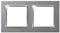 SIMON - Marco Interruptor de Pared, 2 Elementos, Compatible con Mecanismos Simon 10, Apto para Interiores, Fácil de Montar, Compatible con Pulsador, Conmutador y Enchufe Schuko, Color Aluminio