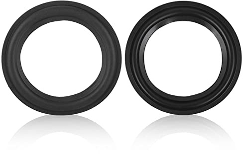 2 uds. Borde Envolvente de Goma para Altavoz, Anillos de Borde de Espuma para Subwoofer, Piezas de Repuesto para Woofer, para Reparación de Altavoces o Bricolaje (Negro) (5 Pulgadas / 12,7 cm)