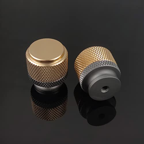 Pexintek 6 Stück Schrankknöpfe Gold Moderne Möbelknöpfe | Möbel-Türgriffe Vintage für Küche Kommode und Schränke, Anti-Fingerprint Schubladenknöpfe, Mit Schrauben für Einfache Montage