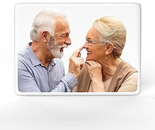 ADFSTONE Grabstein Foto, grabschmuck wetterfest, Personalisierte Geschenke,Rechteckige Grabbild Porzellan, Outdoor Bilder, gedenktafel für Grab,Grabgestecke, Grabplatte,Erinnerung