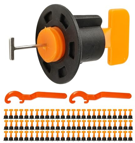 Système de nivellement pour carrelage, 100 paquets, pour joints de 1,5-8 mm de largeur et carreaux de 3-17 mm d'épaisseur, aide à la pose, aide au montage des joints