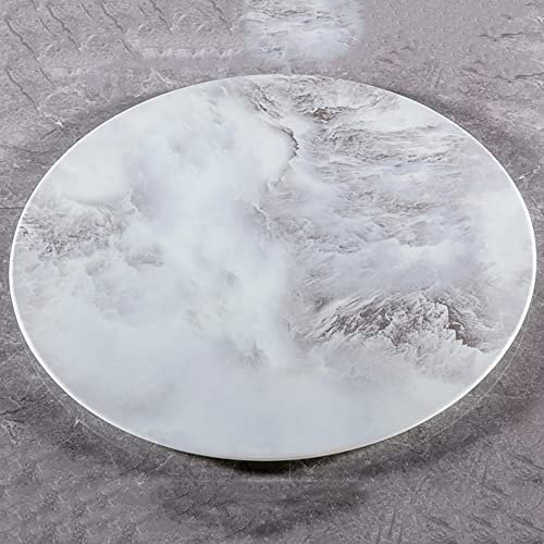 Bordsskiva Roterande tallrik Rund Lazy Susan Matbord Vändskiva Vit Marmor Roterande Serveringsbricka Stort vändbord Diameter 78-108cm