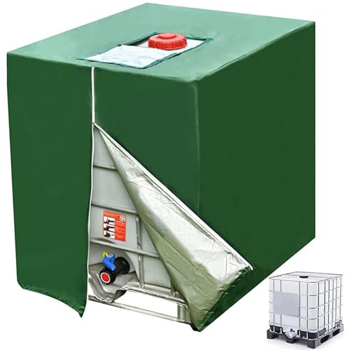 Copertura per barile di pioggia da 1000 l, copertura parasole per esterni, tessuto impermeabile resistente agli strappi per la massima protezione, coperchi per serbatoi d'acqua da 1000 litri