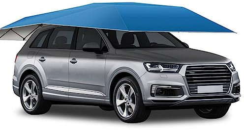 CCYENG Halbautomatisches Carport-Auto-Regenschirmzelt Halbautomatische Auto-Markise Abnehmbare, Faltbare Autoabdeckung Sonnenschutz Wärmedämmung Markise