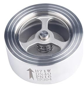 1/2 3/4 1 2 Zoll 304 Edelstahl Wafer-Rückschlagventil H71W-16P DN15/DN20/DN25/DN32/DN40/DN50 1St(Size:1)