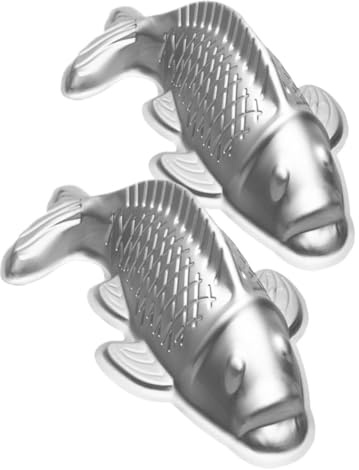Amosfun 2 Stück Fischform Kuchenform 3d Koi Fisch Gelee Schokolade Form Aluminium Backform Für Selbstgemacht Desserts Lebensmittelecht Leicht Zu Reinigen Für Kuchen Und Pralinen