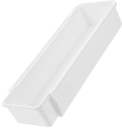 Plateau de rangement transparent pour argenterie avec boîte à couverts pour ustensiles de cuisine et garde-manger, organiseur de comptoir en polypropylène blanc avec organiseurs de commode et bacs de
