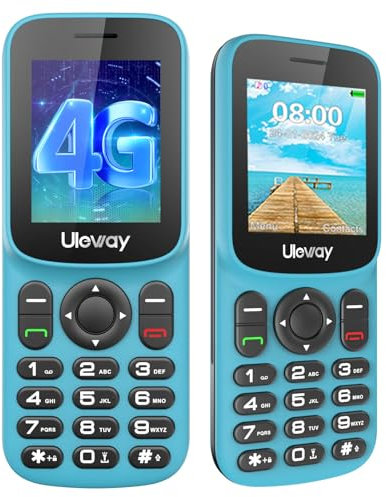 Tosaju Feature Phone 4G Unlocked Portable Mini Basic Long Standby Time Backup Mobile Phone UK Sim Free with Bluetooth 1000mAh Dual Sim all carriers with Camera Blue