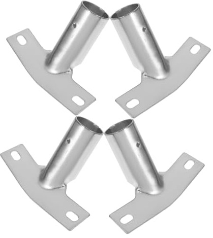 Vaguelly Replacement Broom Head Bracket Handle Connector Floor Broom Adapter Iron Sturdy Comfortable Grip 4Pcs Set for Home Cleaning