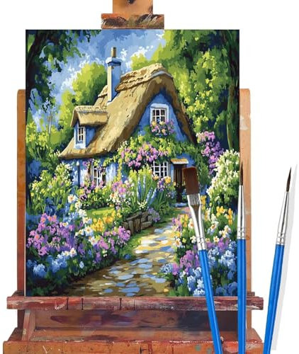 Malen Nach Zahlen Erwachsene Garten,Blume Malen Nach Zahlen DIY set Handgemalt Ölgemälde,Mit Pinseln und Acrylfarbe,Bastelset Erwachsene Frauen für Geschenke und Home Wand Dekoration (90x120cm) D73