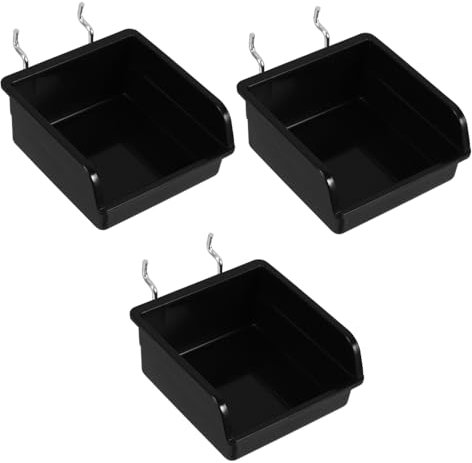 Tofficu 3pièces Bacs De Rangement pour Panneau Perforé Épaissis Antistatiques Organisateur Mural Multifonctionnel pour Atelier Bureau Et Maison