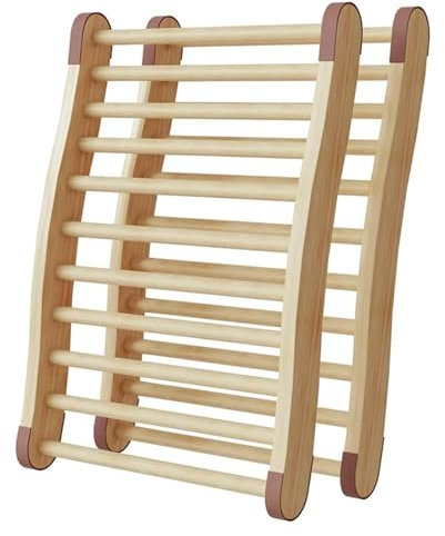 XUCZHAI 2er-Pack Sauna-Rückenlehne, Sauna-Zubehör, Sauna-Rückenlehne, Sauna-Rückenlehnen aus Holz, rutschfest und ergonomisch in S-Form