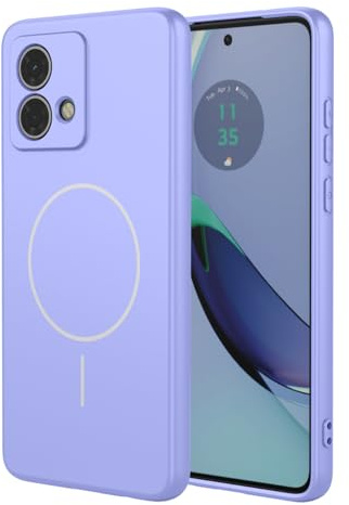 UPLAI Magnético Funda para Motorola Moto G84 5G, Ultra Delgado Sedoso Silicona Líquida Antigolpes Carcasa con Protección Cámara, Premium Suave TPU Estuche Caso. Púrpura