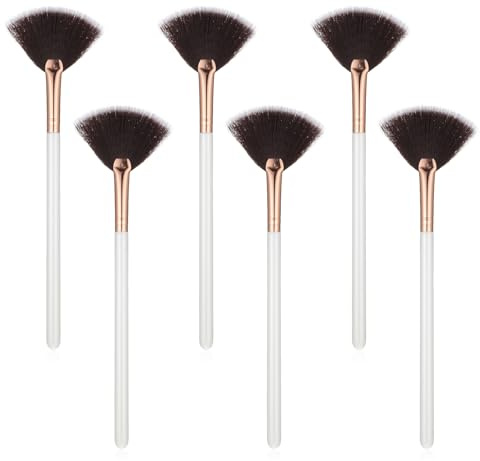 6 Pieces Fan Brushes Facial Brushes Face Mask Brush Applicator Slim Soft Fan Mask Brush Esthetician Supplies for Mud Cream Peel Makeup