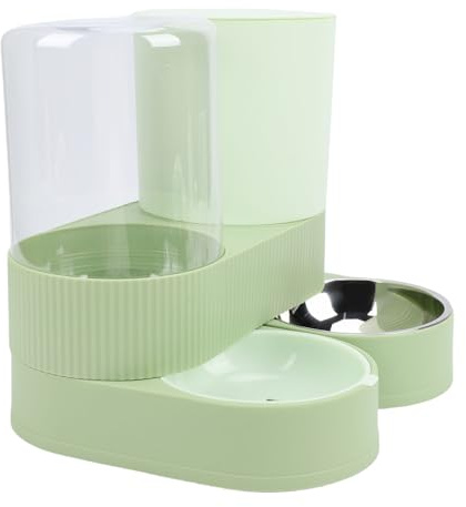 BAOFUYA Automatischer Katzenfutterspender und Wasserspender, 2-in-1-Tierfutter-Wasserspender, Automatischer Katzenfutterspender und Wasserspender mit Großer Kapazität und Langanhaltender Frische für
