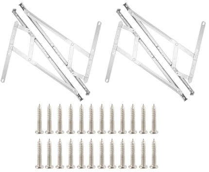 WENLISELL 4 PCS 12 Inch UPVC Window Friction Stay Hinges, 16mm Stack