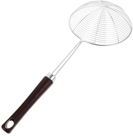 SUPVOX Passino in Acciaio Inossidabile con Manico in Legno, Rete Fine per Scolare e Filtrare, Design Sottile e Forata per Cucina Domestica