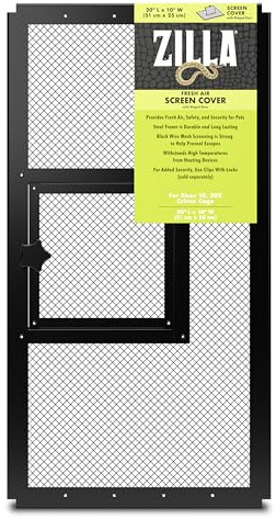 Zilla Terrario de Reptiles Mascotas, Cubierta de Aire Fresco con Puerta de bisagra, 51 x 25 cm