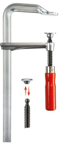 BESSEY Ganzstahlzwinge GZ30-6 | 300 mm Spannweite | 60 mm Ausladung | Federndes und elastisches Spannen reduziert Vibrationen und ermöglicht präzise Ergebnisse bei Holz- und Metallarbeiten