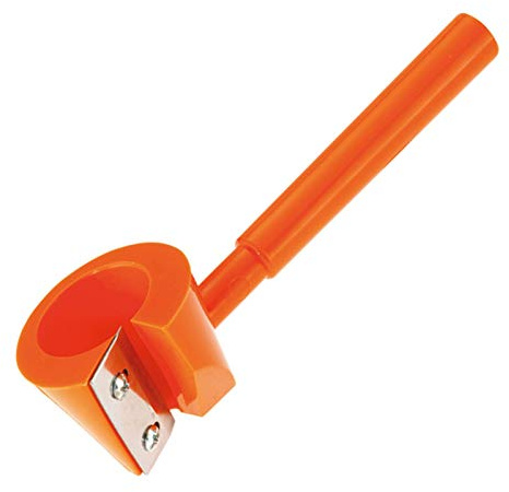 Westmark Gemüse-Deko-Hobel/Spiralschneider zum Verzieren, Länge: 15 cm, Rostfreier Edelstahl/Kunststoff, Orange, 51252270