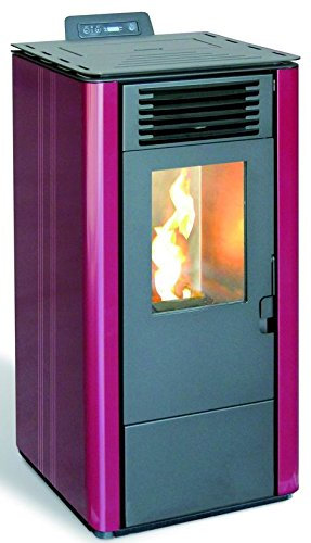 Amg 98018-10 Alba Stufa a Pellet, Modello 12, 10.1 KW, Rosso