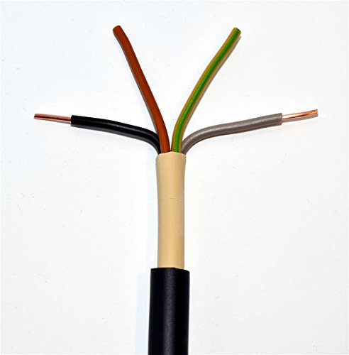 100m Erdkabel NYY-J 4x1,5 mm² schwarz Ring 4x1,5qmm Starkstromkabel Steuerleitung Installation