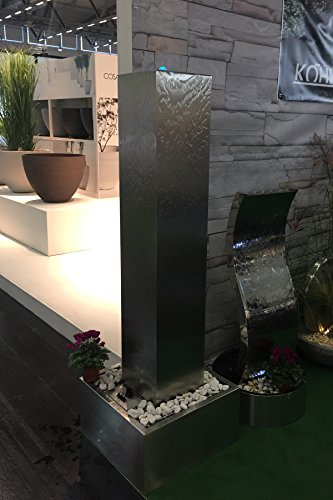 KÖHKO® Gartenbrunnen Tower Höhe 200 cm 26001 Springbrunnen mit Edelstahlbecken