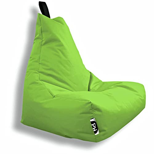PATCH HOME Patchhome Lounge Sessel XL Gamer Sessel Sitzsack Sessel Sitzkissen In & Outdoor geeignet fertig befüllt | XL - Kiwi - in 2 Größen und 25 Farben