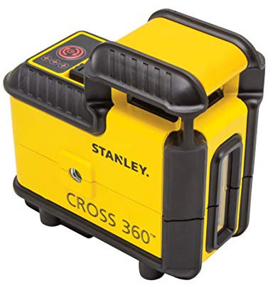Stanley Stht77640-1 Laser Cross360 Faisceau Rouge Kit (Stht77504-1) + Trépied Aluminium Type Photo Aluminium (1-77-201) - Portée 20 m - Levelling +/- 4° - Etanche - Includes 3 Accessories and Piles