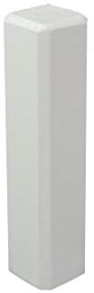 Trevendo® Eckstab 22 x 22 x 61 mm für Sockelleiste weiß 58mm TOP MDF Fußleisten für Vinyl Laminat Parkett