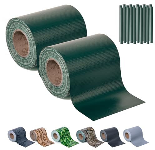 interGo Sichtschutzstreifen Zaun 35 m x 19 cm inkl.20 Clips, Sichtschutz Zaunfolie PVC Sichtschutzstreifen Doppelstabmatten für Gartenzaun, Balkon/Diverse Farben 2er-Set
